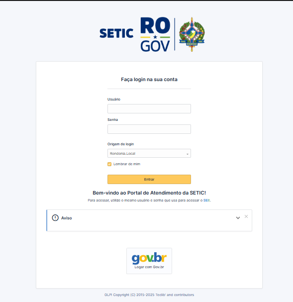 Portal de Atendimento da SETIC